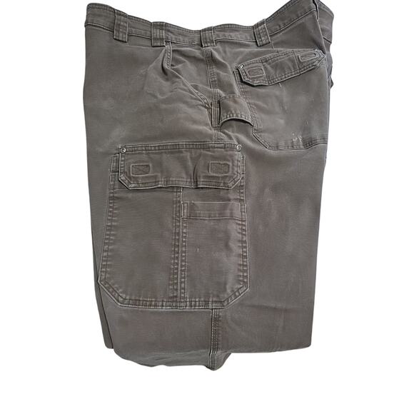 Duluth Trading Flex Fire Hose Pants Mens Sz 44x34 Brown Cargo Pockets Utility - Picture 5 of 11